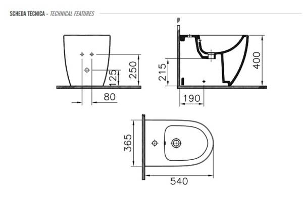 Bidet Marty Nero Opaco - immagine 3
