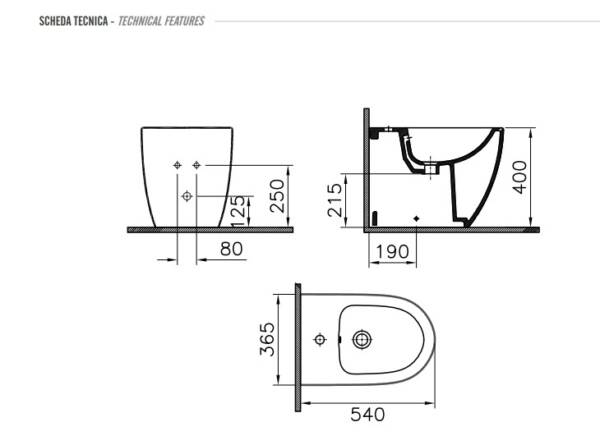 Bidet Marty Bianco Opaco - immagine 3