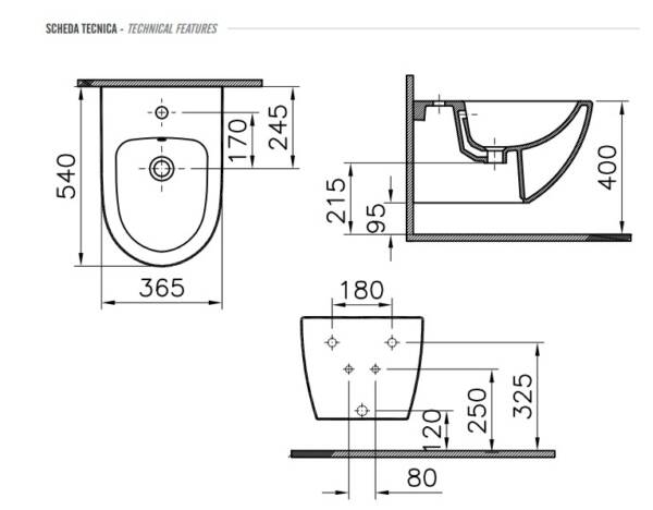 Bidet Marty Sospeso Bianco Lucido - immagine 3