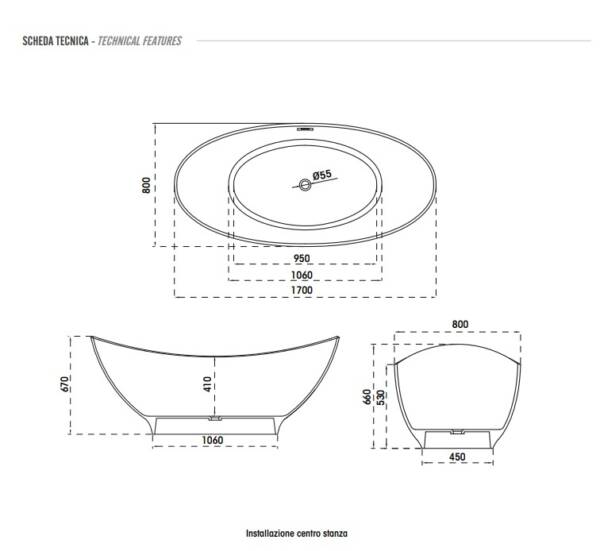 VASCA SOLID SURFACE M500 BICOLORE OPACO - immagine 2