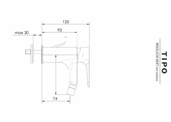 Miscelatore Bidet Tipo Cromo - immagine 3