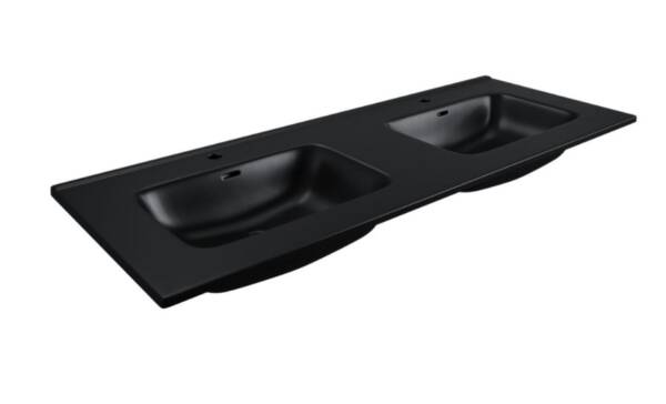 Lavabo XS 120 Doppia Vasca Nero Opaco - immagine 4