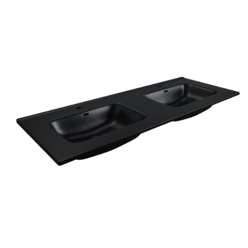Lavabo XS 120 Doppia Vasca Nero Opaco