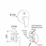 Miscelatore Incasso Doccia Con Deviatore Pro Cromo - immagine 3