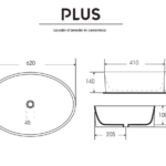 Lavabo Plus 0430 In Ceramica - immagine 3