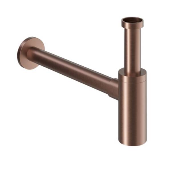Sifone Lavabo Minimal Tondo Rame Spazzolato - immagine 2